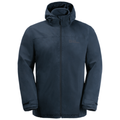 Jack Wolfskin Takki 286HZ48856 | Miesten Taubenberg 3in1 takki kokoelma Night Blue Jack Wolfskin Night sininen