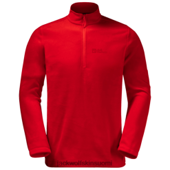 Jack Wolfskin Takki 286HZ48943 | muoti Jack Wolfskin Adrenaline Red Men's Taunus Half-Zip adrenaliinipunainen