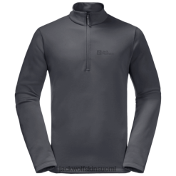 Jack Wolfskin Takki 286HZ48968 | Alkuperä Jack Wolfskin Men's Baiselberg Half-Zip Ebony eebenpuu