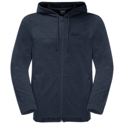 Jack Wolfskin Takki 286HZ48983 | Yö sininen Jack Wolfskin Alkuperäinen miesten Waldsee -hupparitakki Night sininen