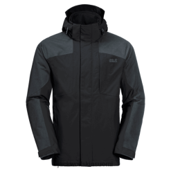 Jack Wolfskin Takki 286HZ49130 | mustan muodin miesten Viking Sky -takki Jack Wolfskin musta