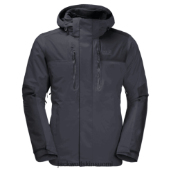 Jack Wolfskin Takki 286HZ49134 | Origins Jasper 3in1 miehet Ebony Jack Wolfskin eebenpuu