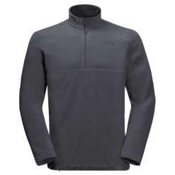 Jack Wolfskin Takki 286HZ49296 | Ebony Jack Wolfskin Men's Taunus Quarter Zip Pullover -kokoelma eebenpuu