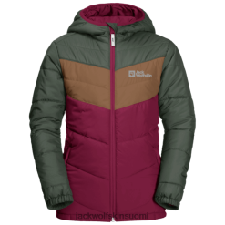 Jack Wolfskin Takki 286HZ49591 | Uusi Jack Wolfskin Dark Ruby Kid's Three Hills -takki tumma rubiini